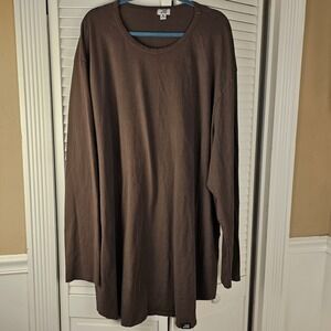 One Bone Mens The‎ Biggest Brown Long Sleeve Shirt Tshirt 5 5XL